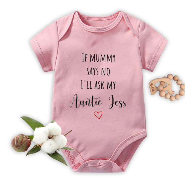 I'll Ask My Aunt Personalized Baby Bodysuit