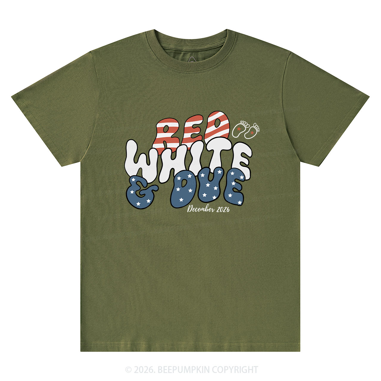 Personalized American Mama 4th July Pregnancy Announcement T-Shirts