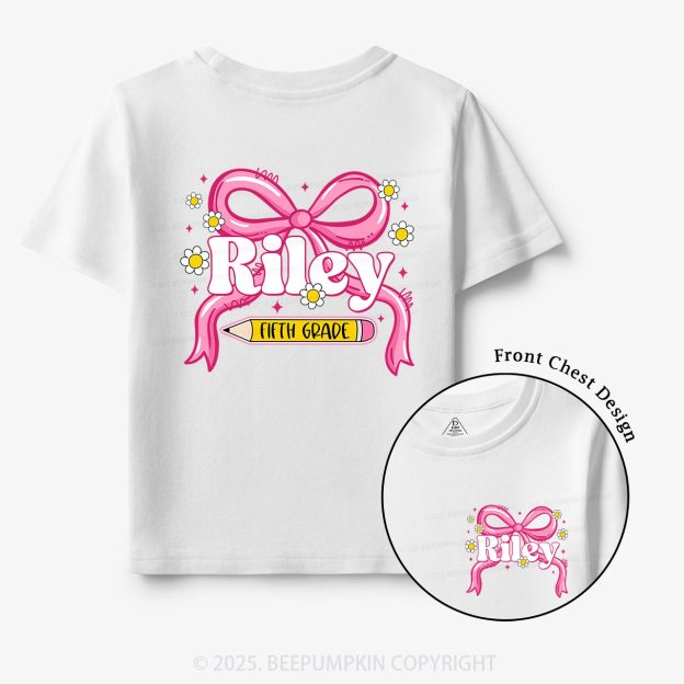 Personalized First Grade Girly  Toddler&Kid's Tees Beepumpkin