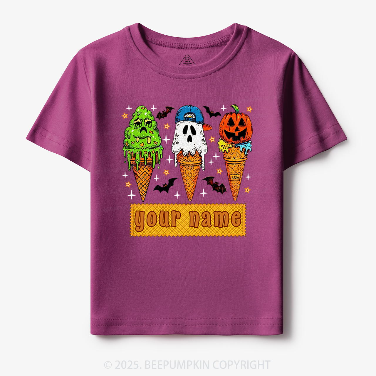 Personalized Name Halloween Spooky Scoops Toddler&Kid's Tees Beepumpkin