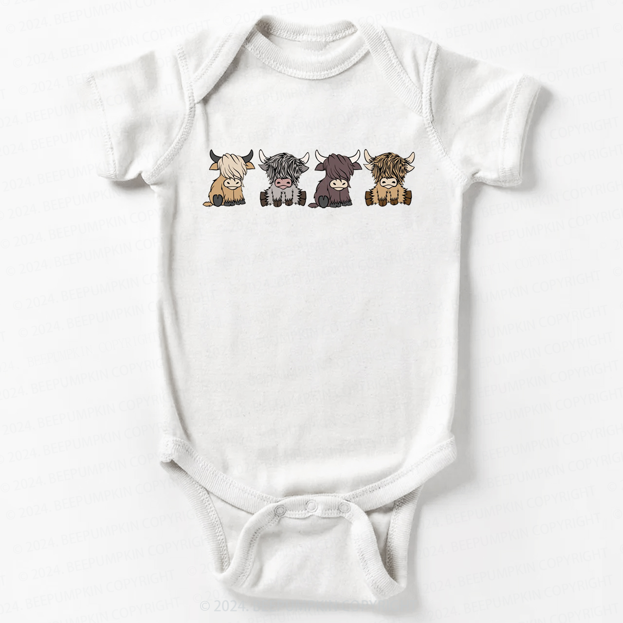 Highland Cows Bodysuit For Baby 