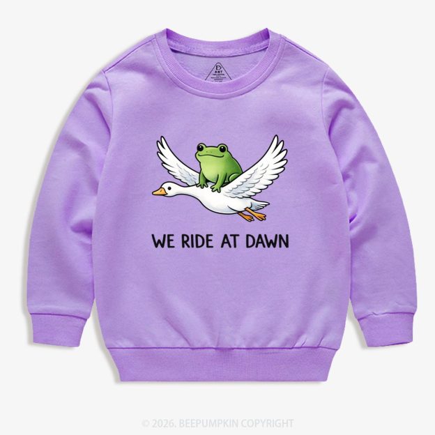 We Ride at Dawn Kid's Sweatshirt