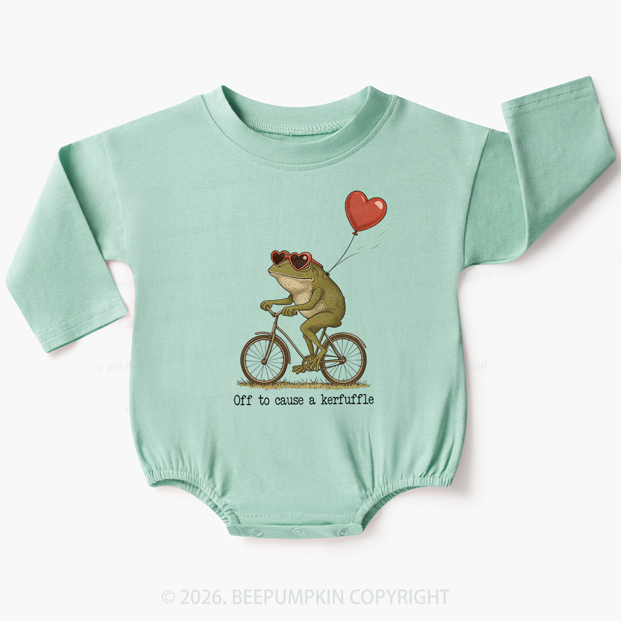 Off To Cause A Kerfuffle Baby Bubble Romper Beepumpkin