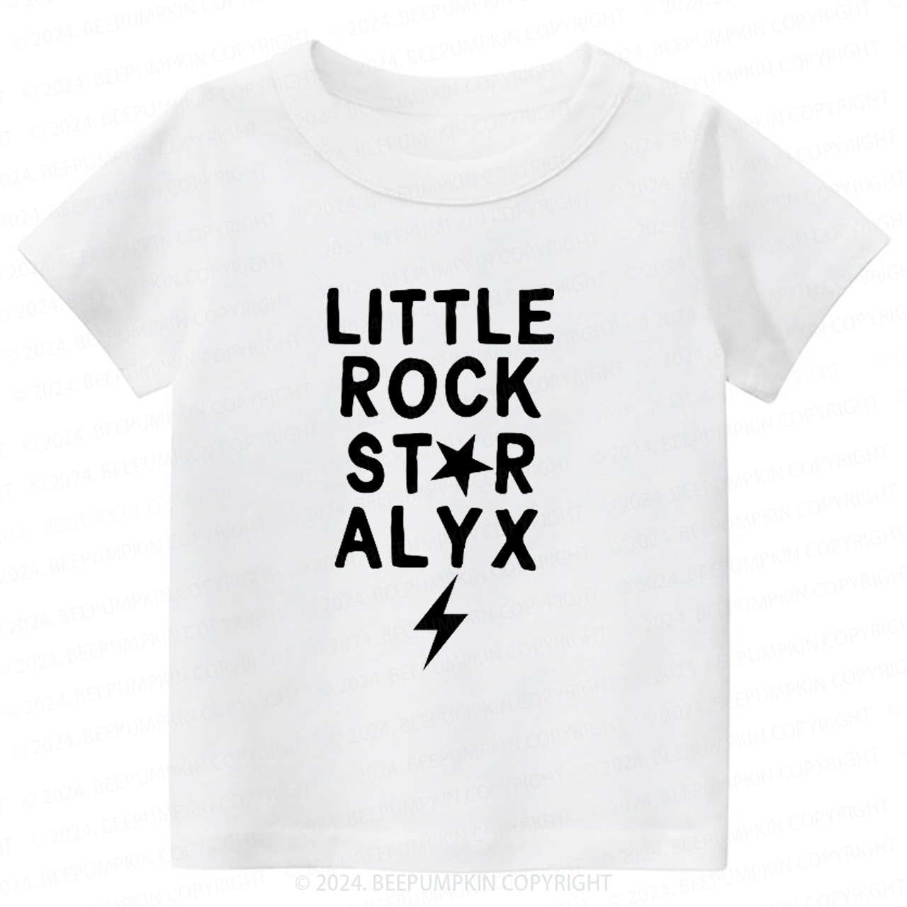 Personalized Little Rock Star Toddler&Kids Tees 8