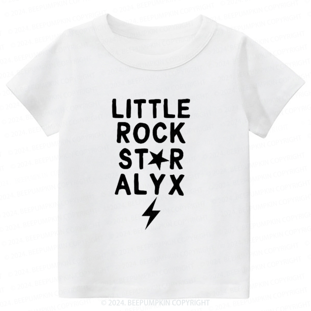 Personalized Little Rock Star Toddler&Kids Tees 8