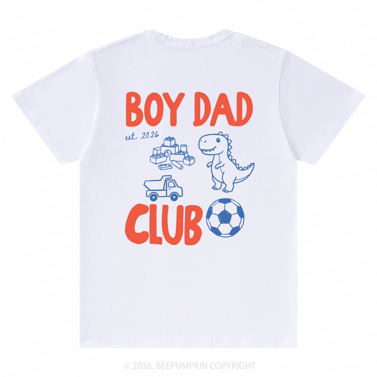 Personalized Boy Dad Club Fathers Day T-Shirts-Back Design