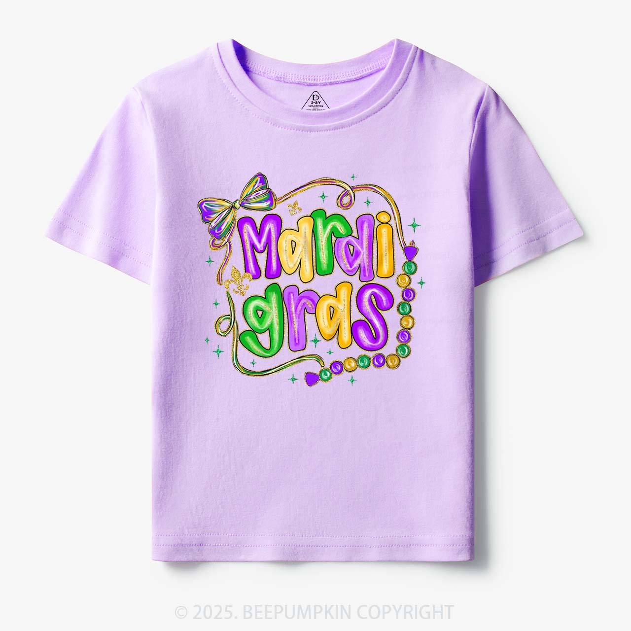 Brushstroke Mardi Gras Toddler&Kid's Tees Beepumpkin