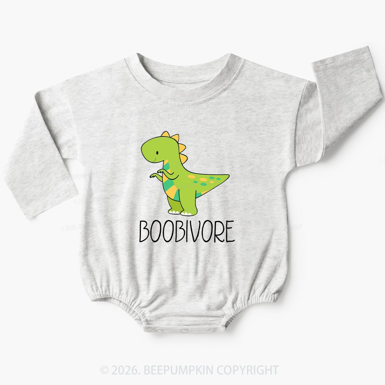 Funny Boobivore Dinosaur Baby Bubble Romper
