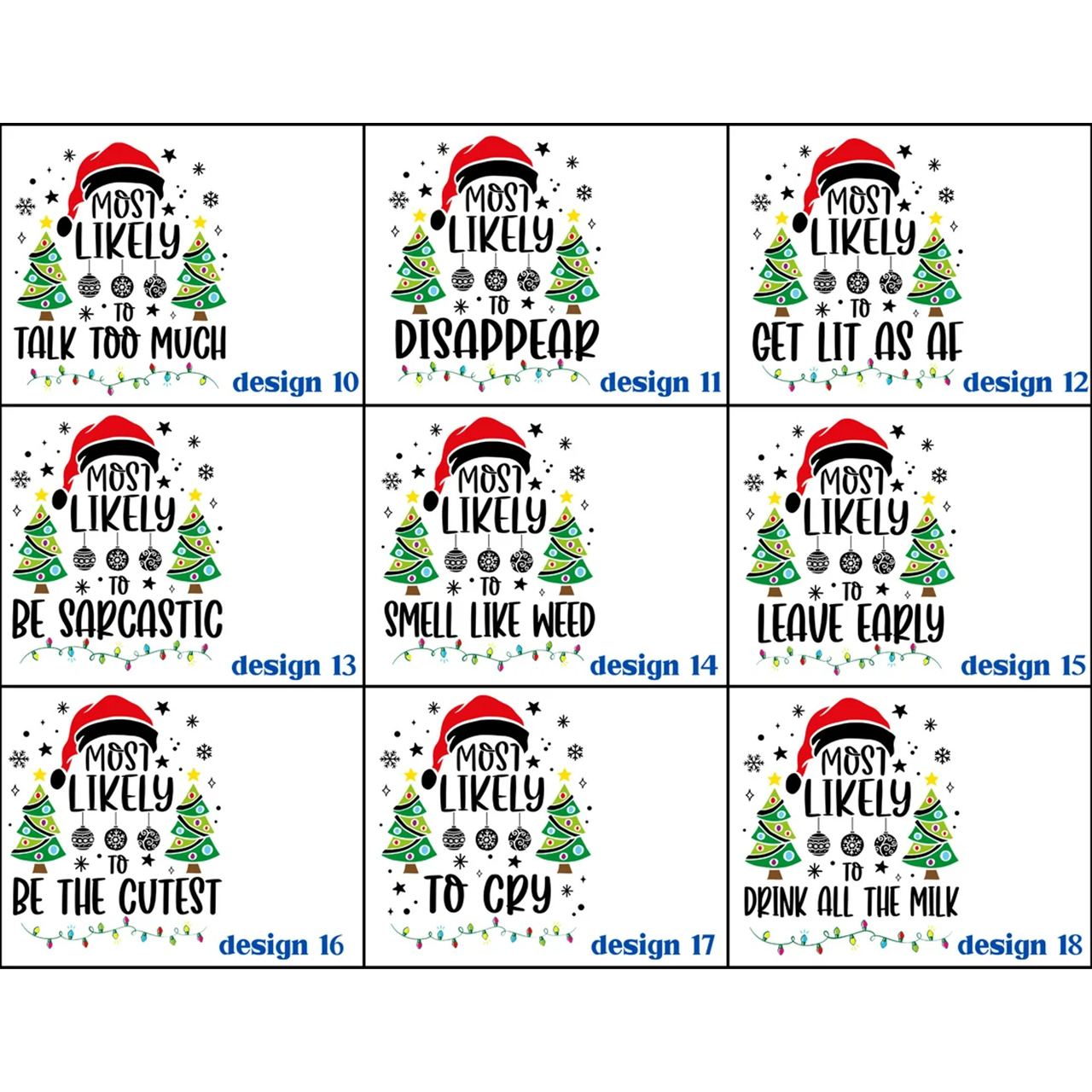 Personalized Most Likely To Santa Claus Series Matching T-Shirts Beepumpkin