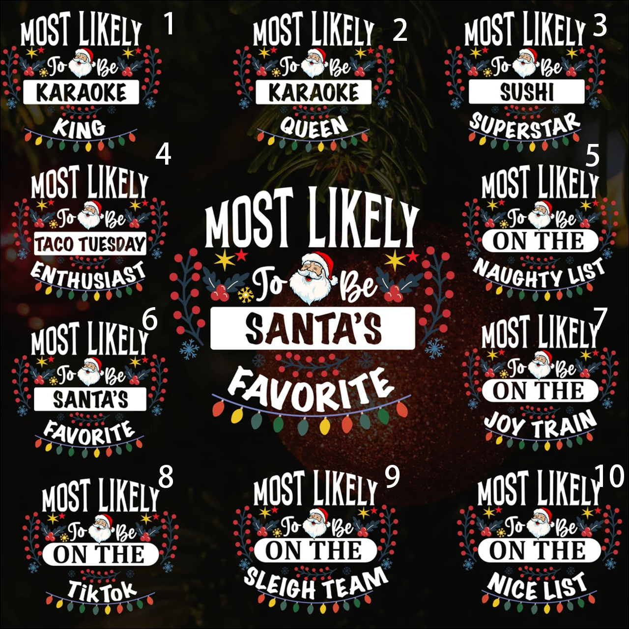 Personalized Most Likely To Be Best Family Matching Pajamas Beepumpkin