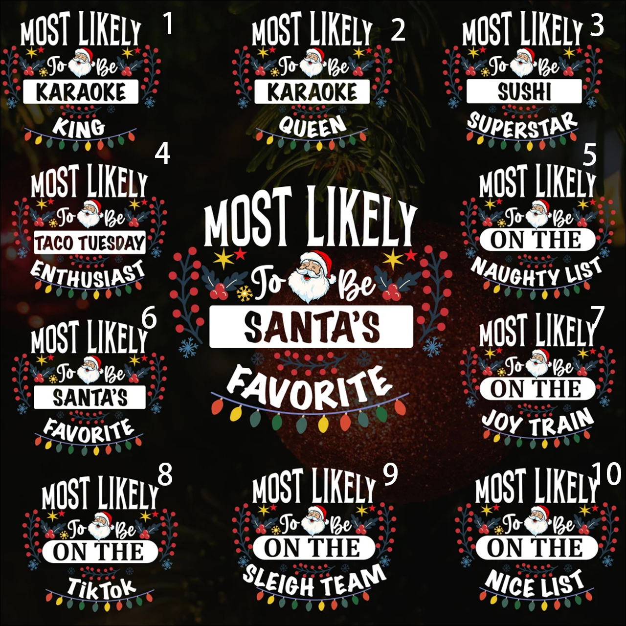 Personalized Most Likely To Be Best Family Matching Pajamas Beepumpkin