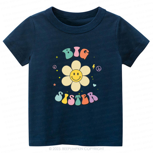 Personalized Smiley Face Flower Sibling -Toddler Tees