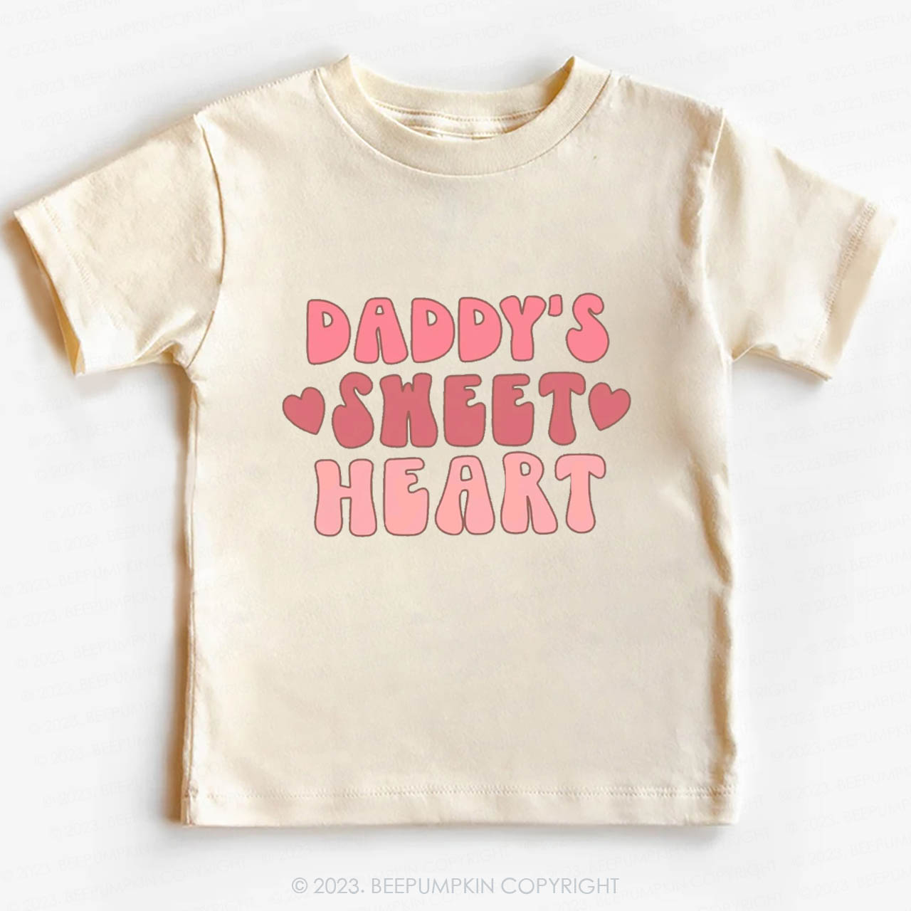 Daddy's Sweet Heart Natural -Toddler Tees