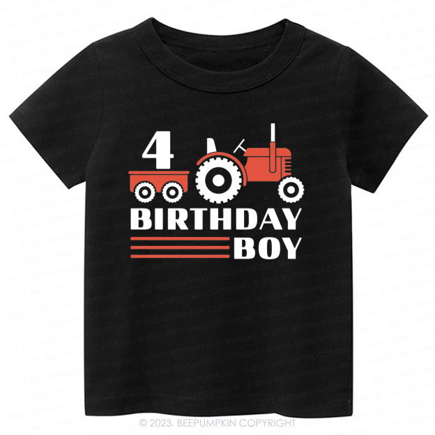Boy Birthday Tractor -Toddler Tees