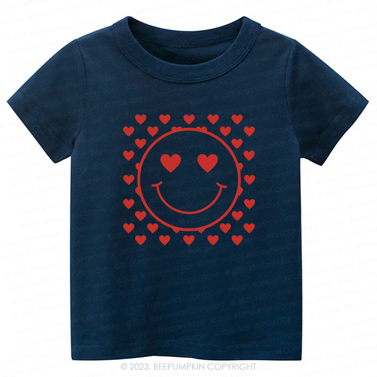 Love Smile Face Valentines Day Kids Tees