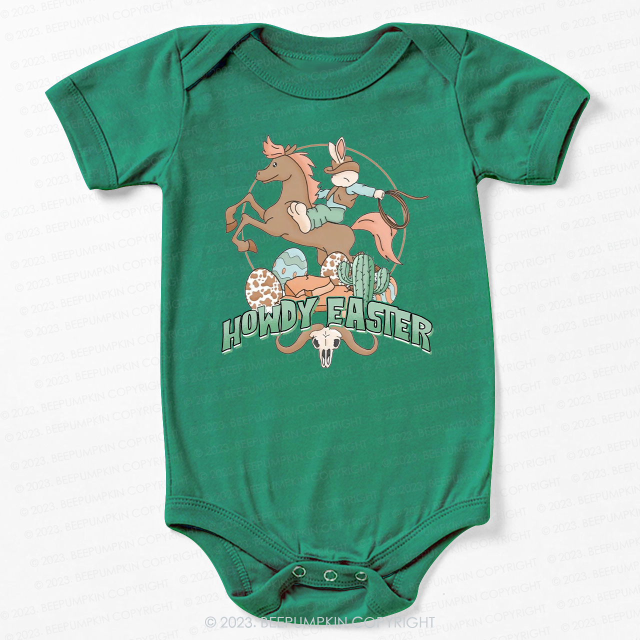 Howdy Easter Natural Bodysuit For Baby