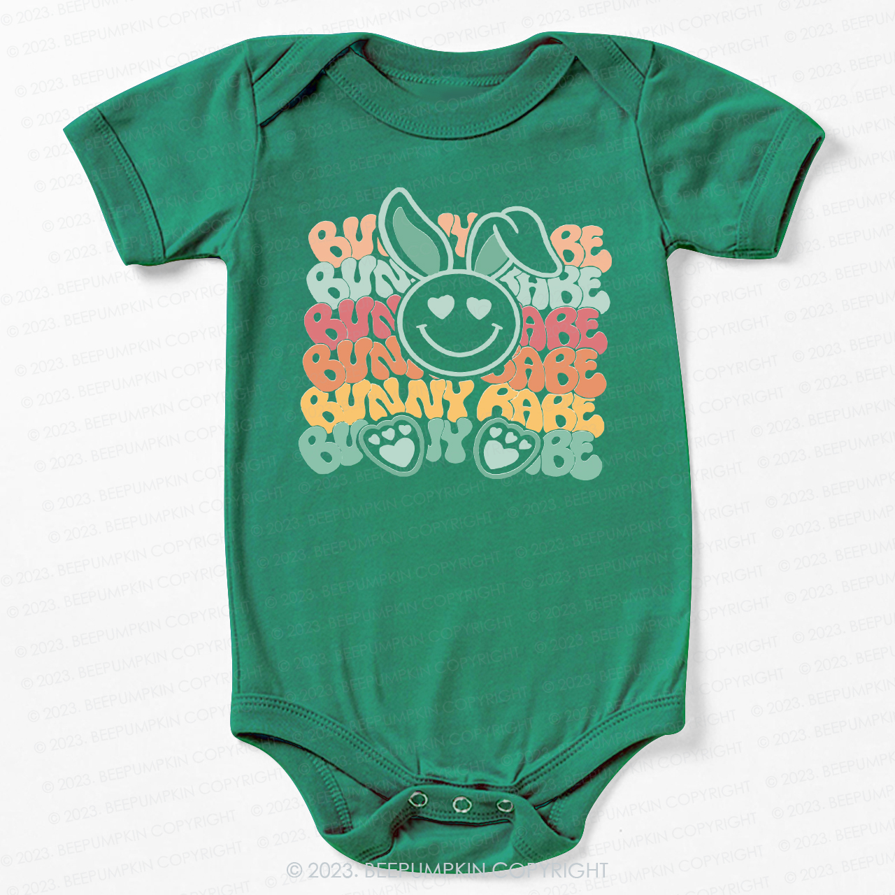 Cute Retro Graphic Bunny Babe Bodysuit For Baby
