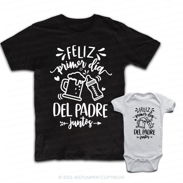 Feliz Primer Dia del Padre Juntos Dad and me Matching Gift Shirt