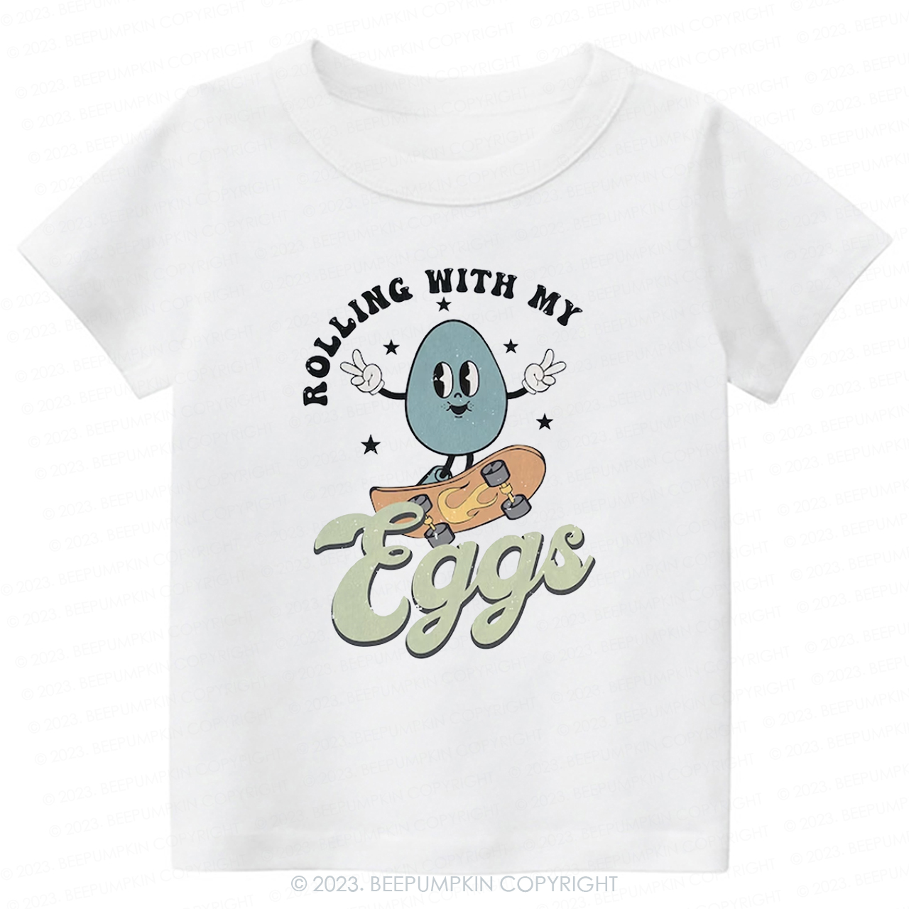 Rolling with My Eggs -Toddler Tees