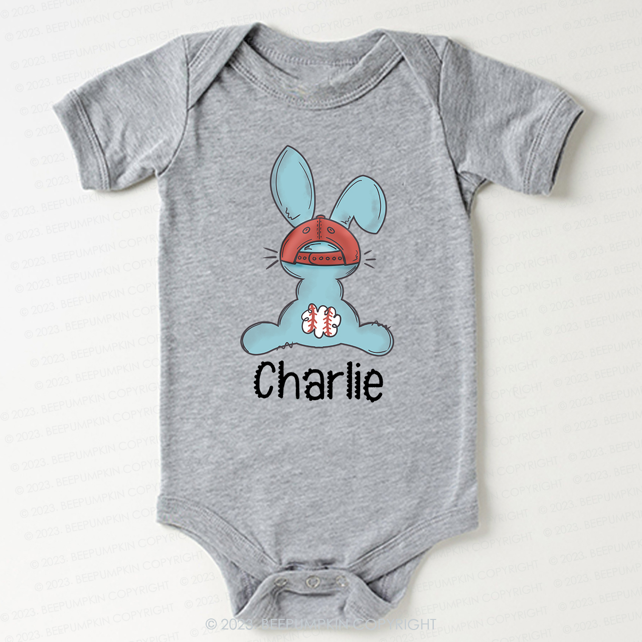 Baseball Easter Bunny Bodysuit For Baby