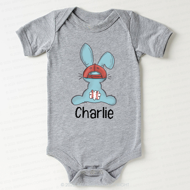 Baseball Easter Bunny Bodysuit For Baby