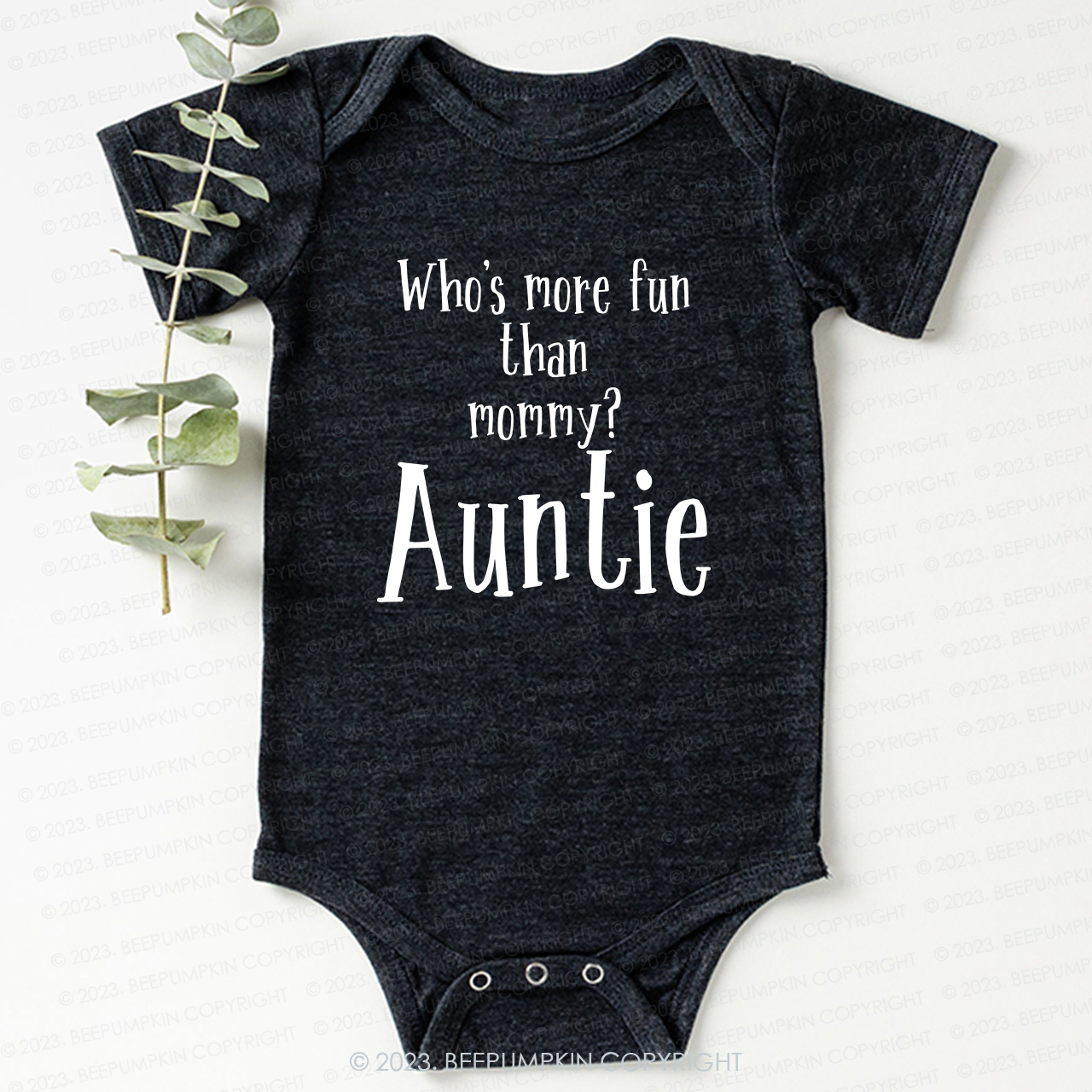 Who's More Fun Than Mommy Aunt Bodysuit For Baby