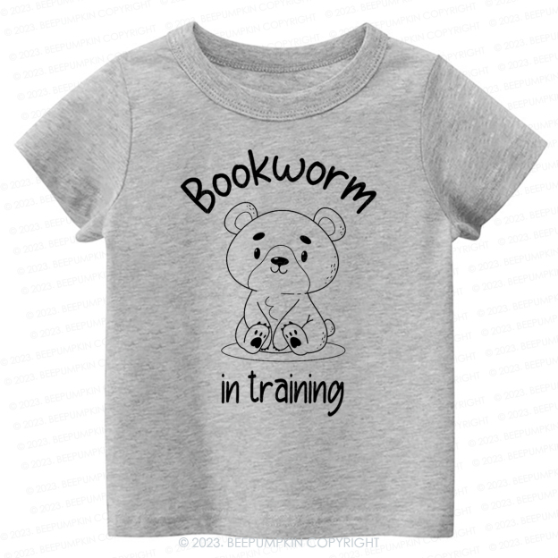 Bookworm In Training Bear Kids Shirt