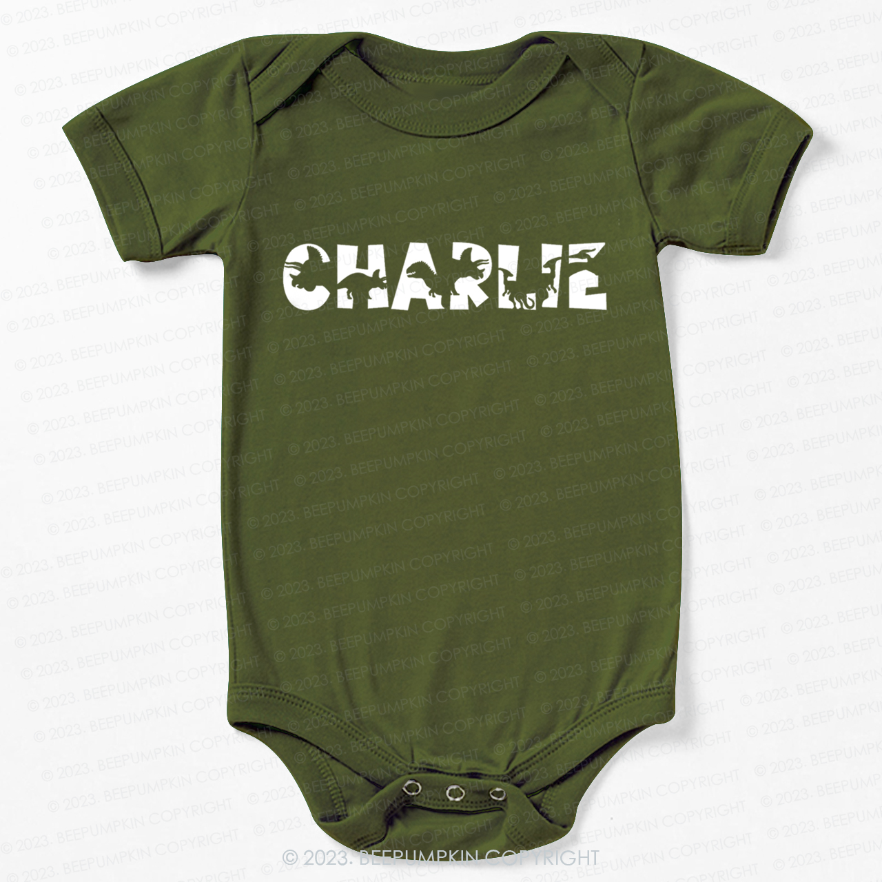 Personalized Dinosaur Name Bodysuit For Baby