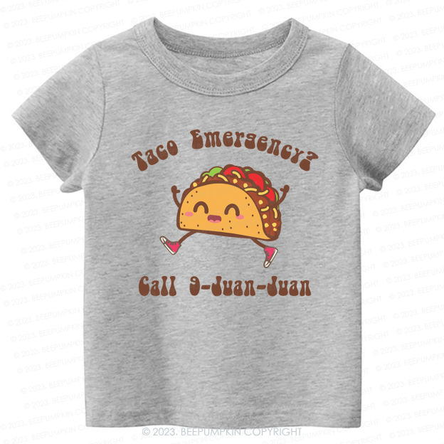 Funny Taco Emergency Kids Shirt
