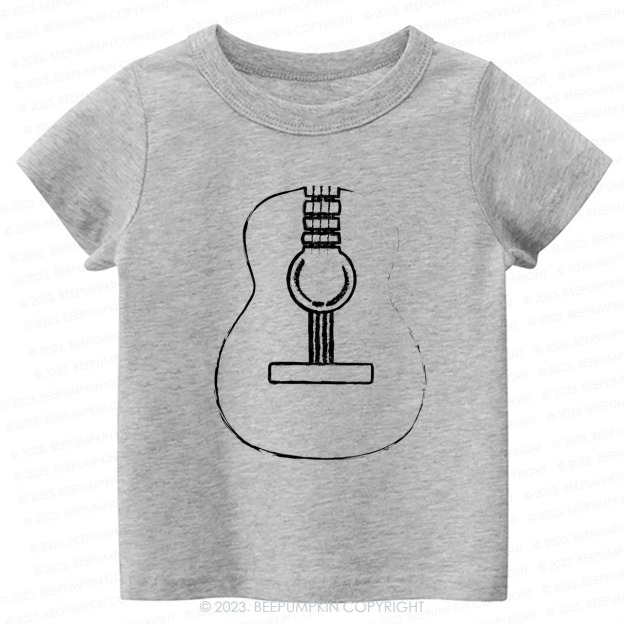 Acoustic Guitar Musician Kids Shirt