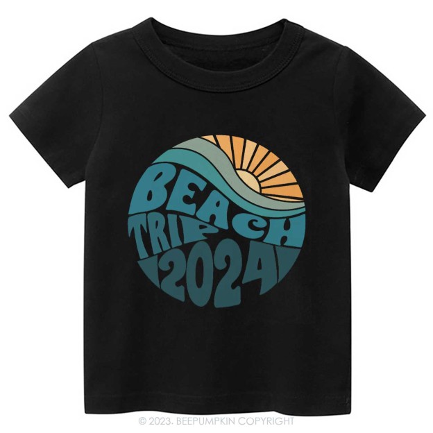 Beach Trip 2024 Tree Kids Shirt