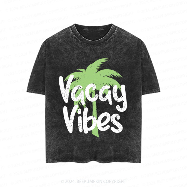 Summer Vacay Vibes Toddler&Kids Washed Tees         