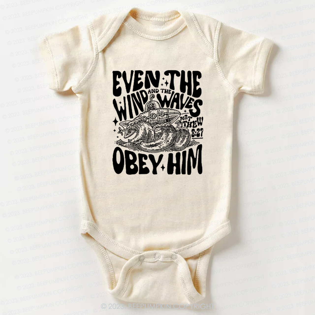 Even The Wind And The Waves Obey Him Bodysuit For Baby 