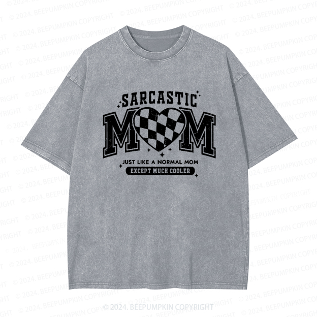 Sarcastic Mom Mama Washed T-Shirts 