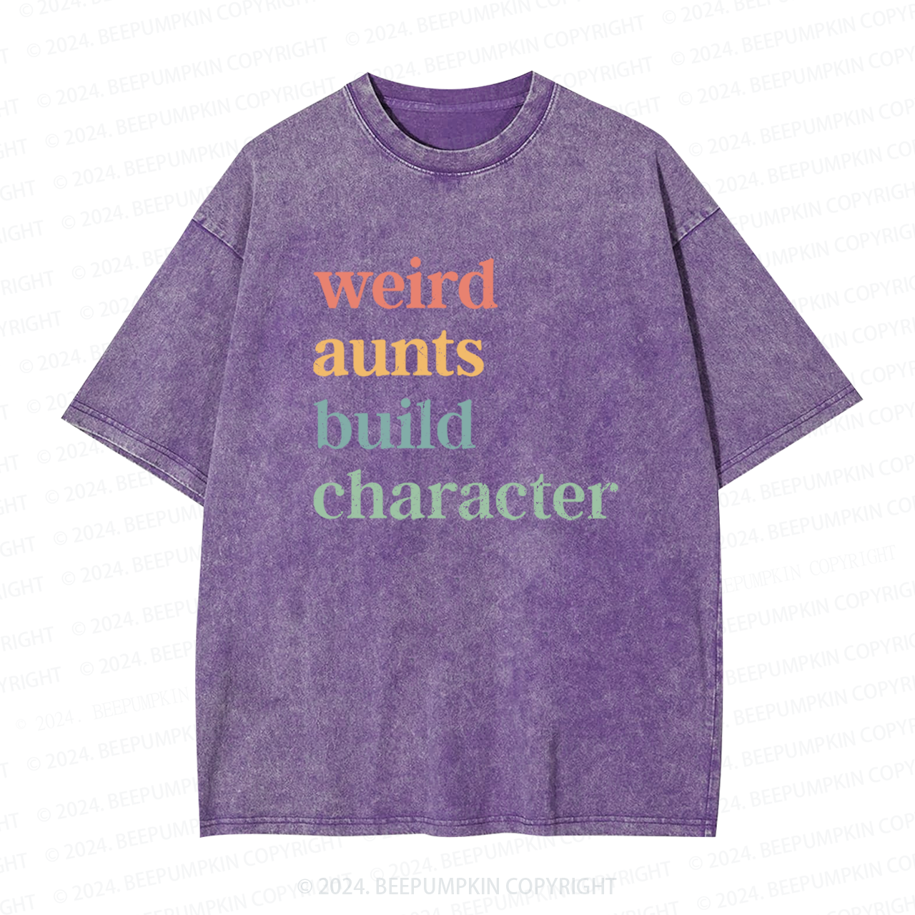 Weird Aunt Build Character Auntie Washed Tees
