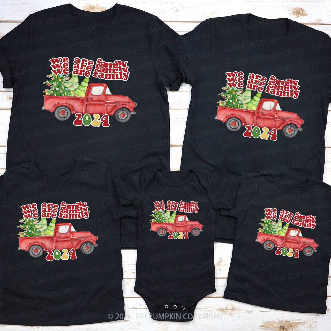 We Are Family 2024 Christmas Matching Shirts Beepumpkin