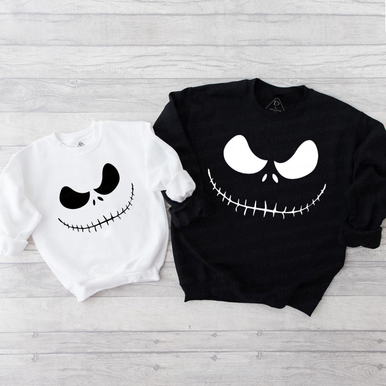 Pumpkin Face Halloween Family Matching Sweatshirt