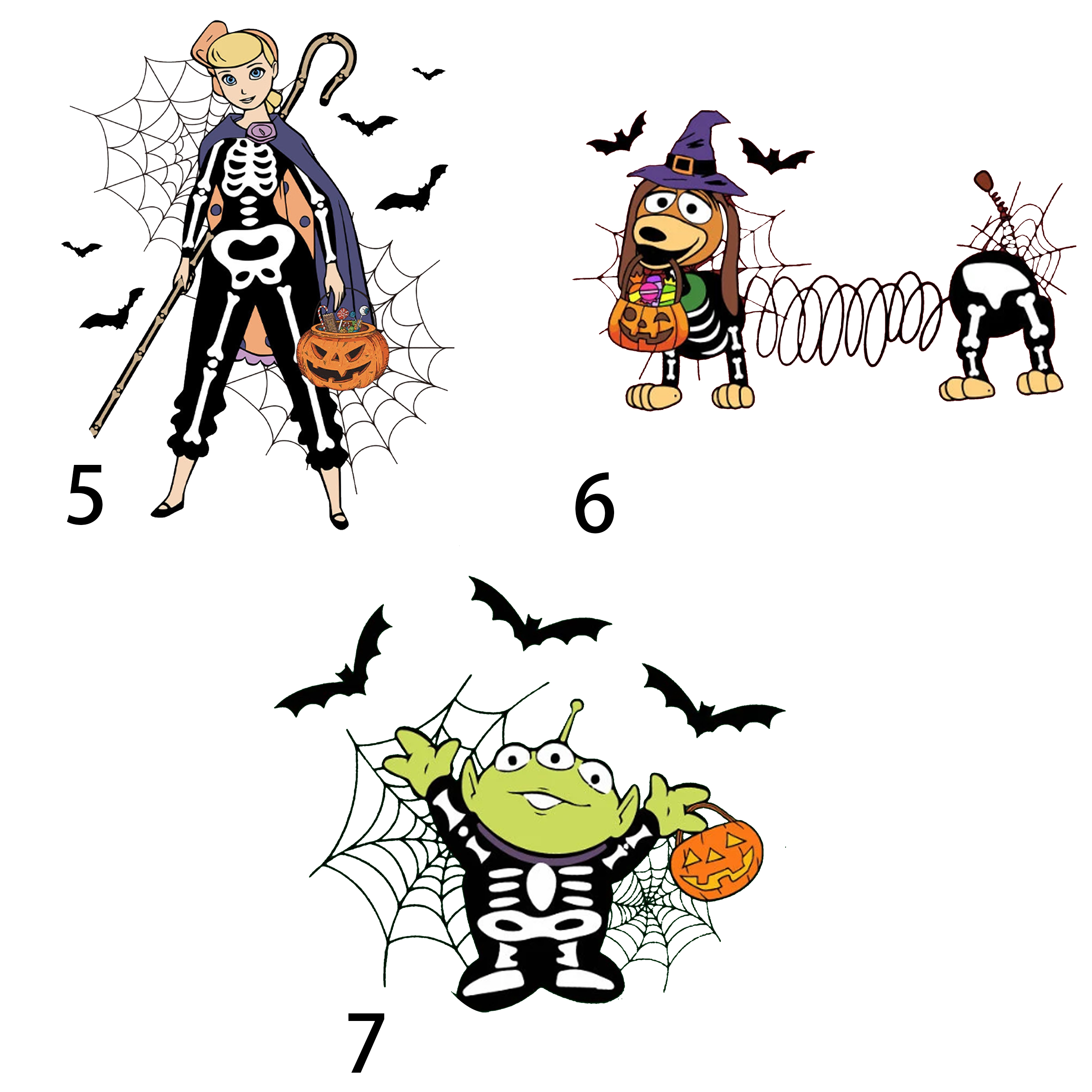 Skeleton Halloween Spooky Season Family Matching Shirts