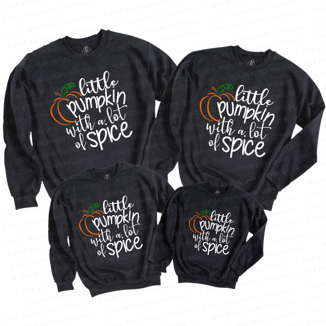 Little Pumpkin With A Lot Of Spice Family Matching Sweatshirt