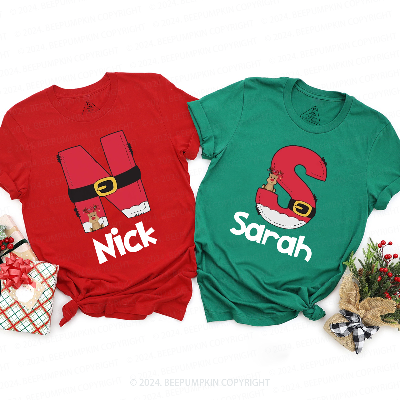 Personalized Leather Belt With Letters Family Matching T-Shirts Beepumpkin