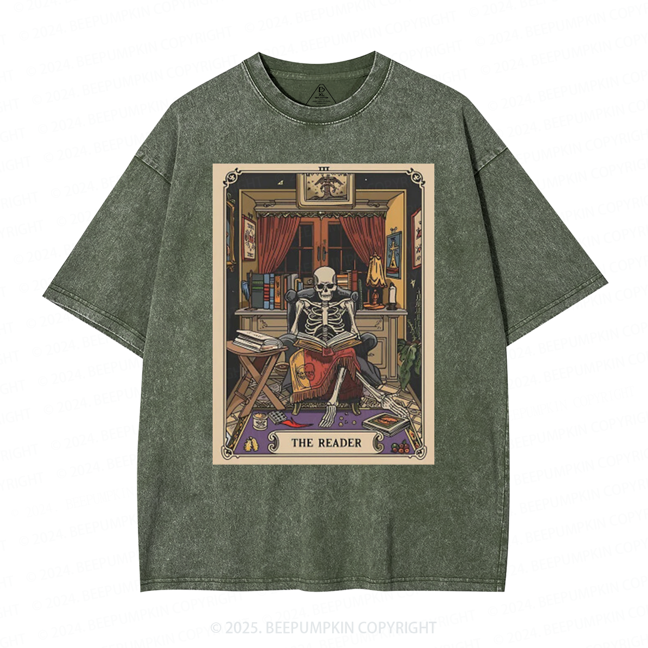 Personalized The Reader Tarot Card Mama Washed T-Shirts