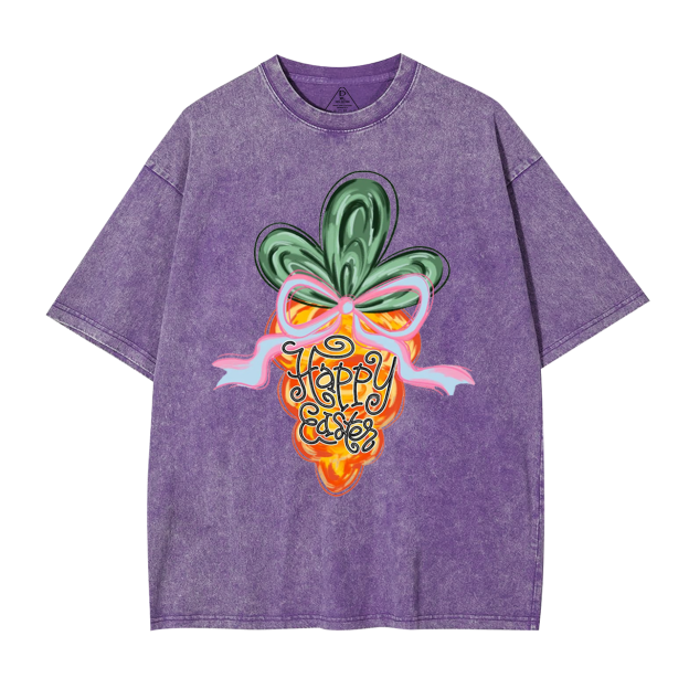 Happy Easter Carrot Mama Washed T-Shirts