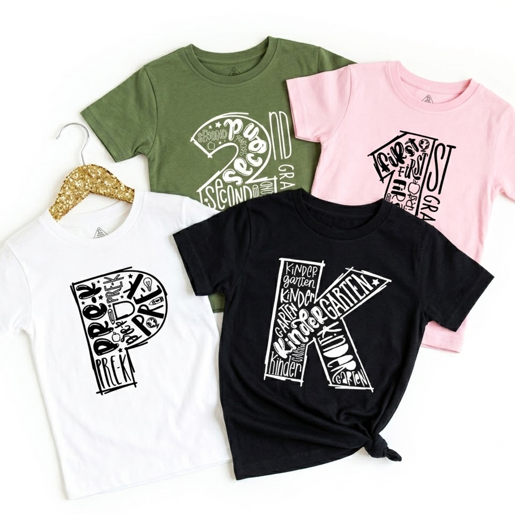 School Doodle Grade Back to School Toddler&Kid's Tees