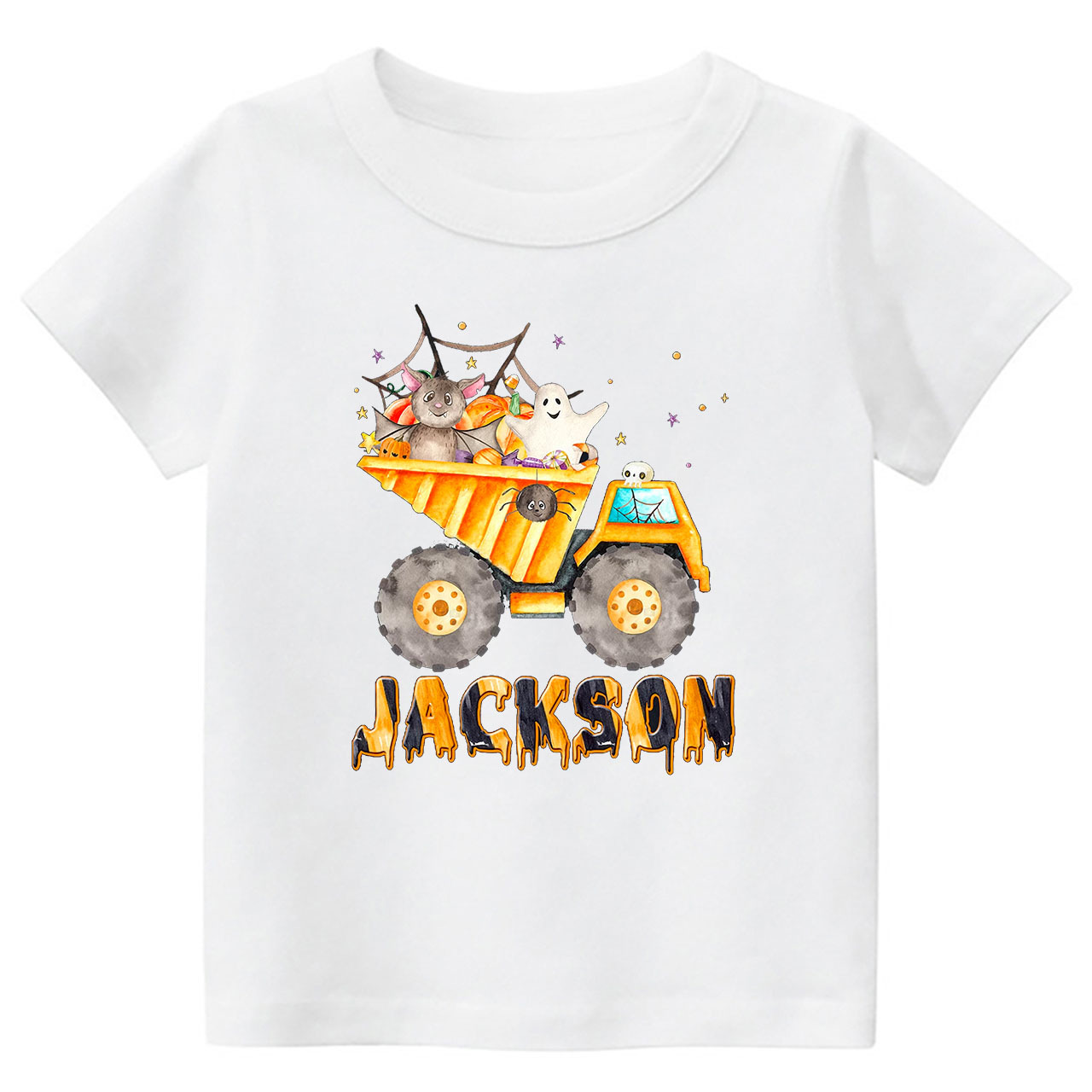 Personalized Dump Truck Halloween Kids Shirt 