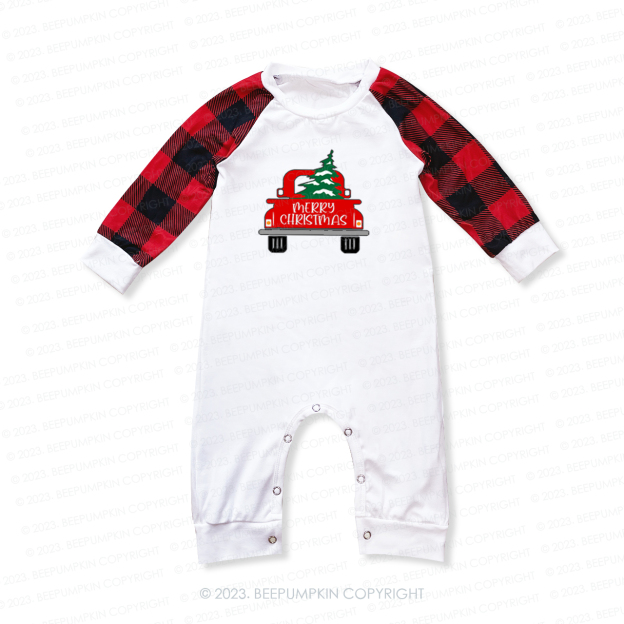 Christmas Tree in Pickup truck Family Matching Pajamas Beepumpkin