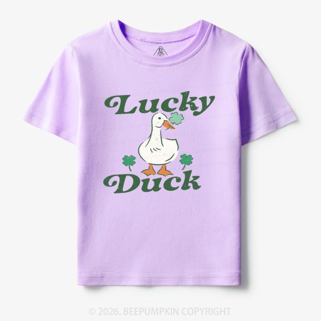 Lucky Duck St Patrick's Day Toddler&Kid's Tees Beepumpkin