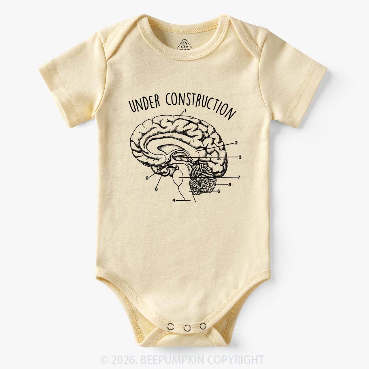 Under Construction Brain Diagram Bodysuit
