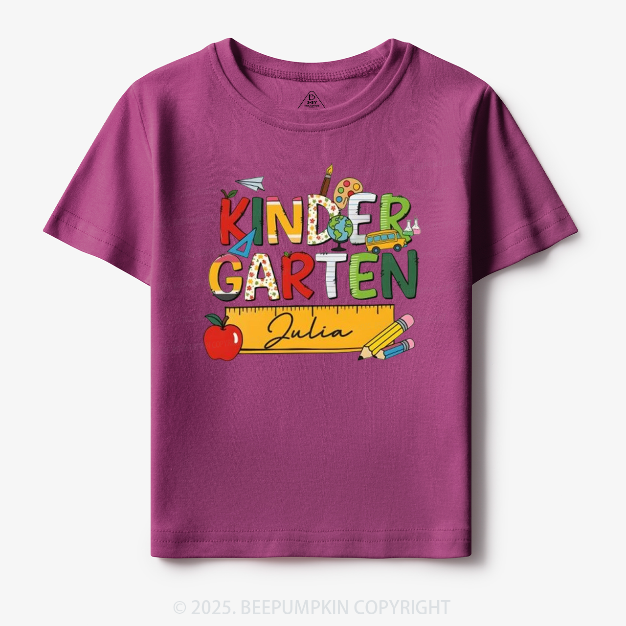 Personalized Kindergarten Name Toddler&Kid's Tees Beepumpkin
