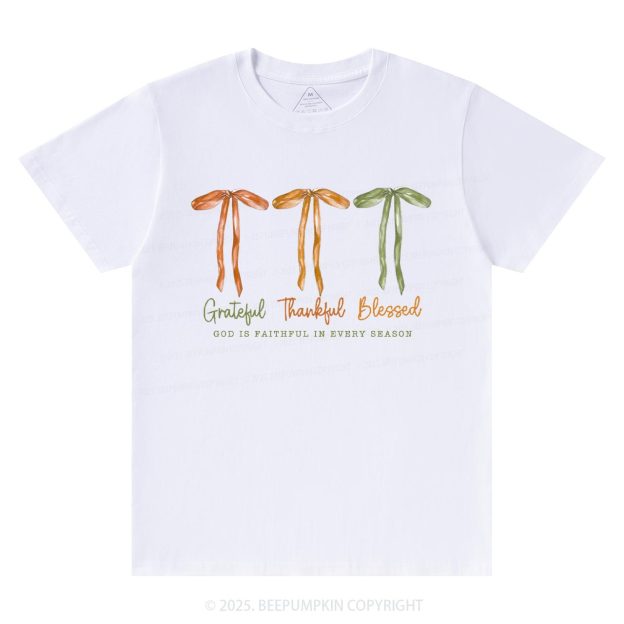 Grateful Thankful Blessed T-Shirts Beepumpkin