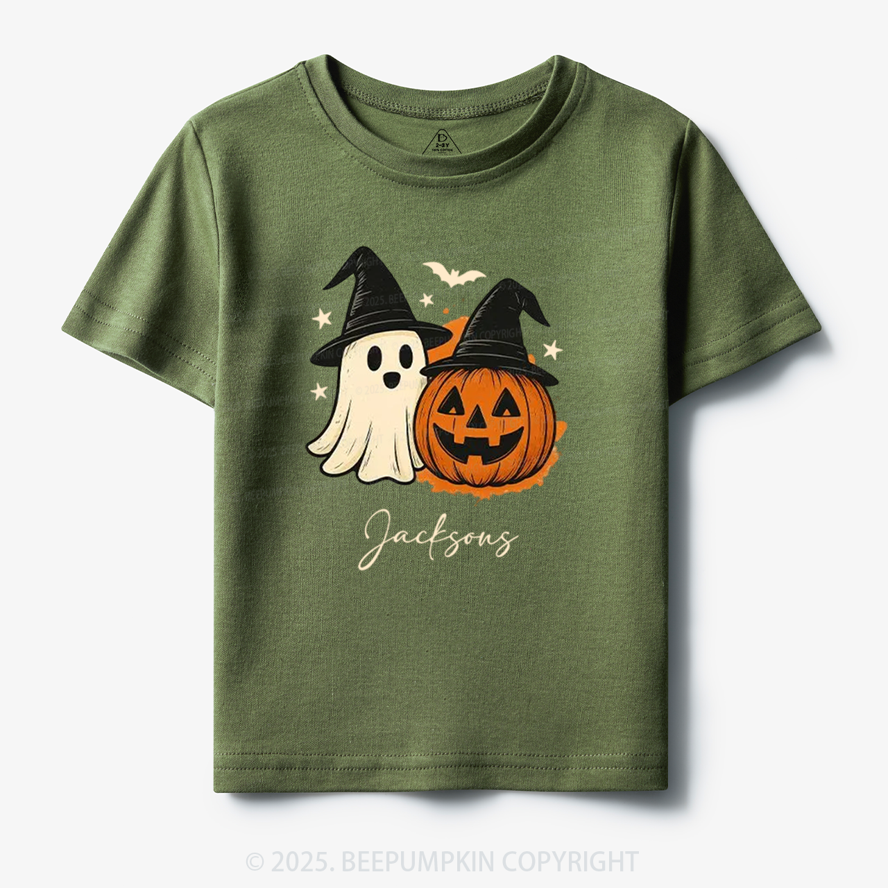 Personalized Ghost Pumpkin Toddler&Kid's Tees Beepumpkin